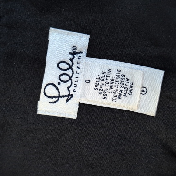 Lilly Pulitzer White Label A Line Black Silk Blend Skirt Size 0 - Picture 8 of 11